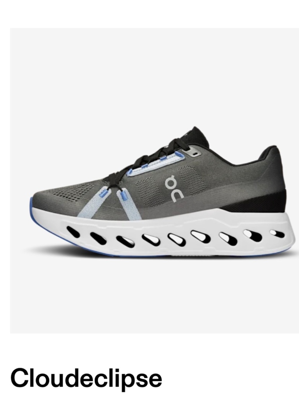 On Running Cloudclipse Men's Athletic Shoe - Gray with White and Black Accents